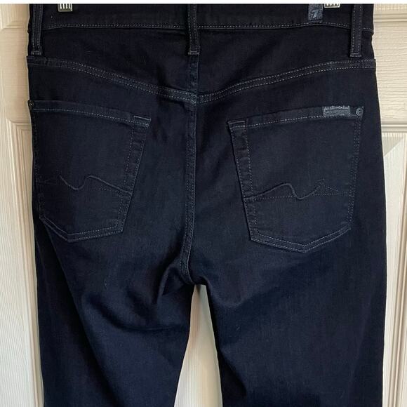 7 For All Mankind Austyn Jeans Straight Leg Dark Wash Mid-Rise Sz 29 Blue - Picture 6 of 16
